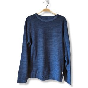 Marine Layer Terry Lined Textured Indigo Pullover Men's sz M